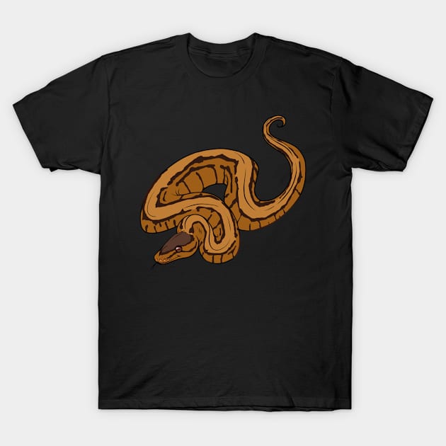 Pinstripe Ball Python T-Shirt by TwilightSaint